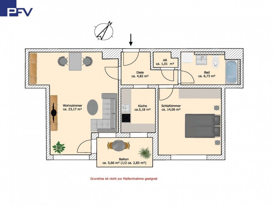 Grundriss Etagenwohnung Roth