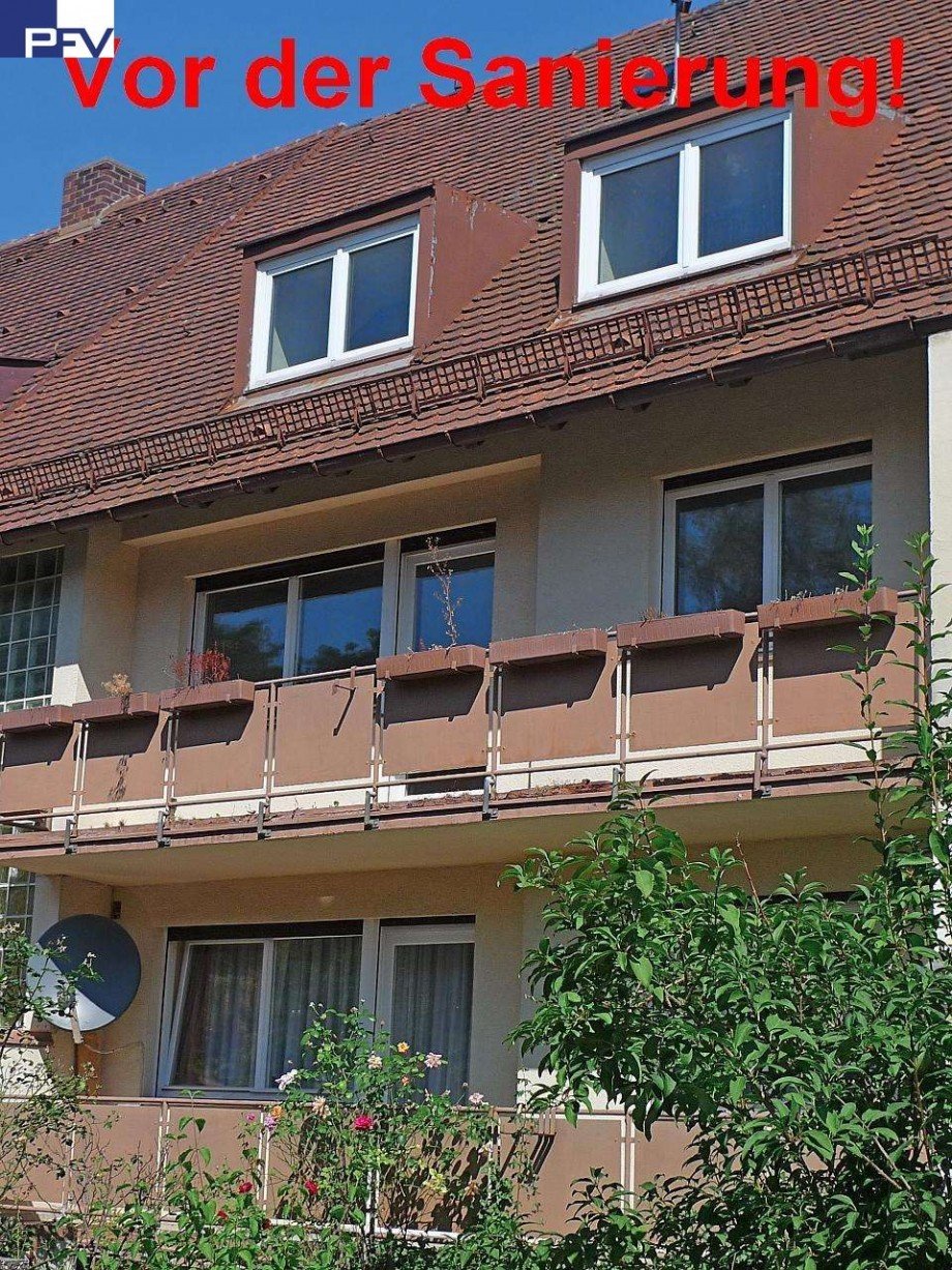Hausansicht - Eingansseite Maisonettewohnung N�rnberg