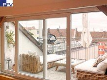 ca 13 m_ gro�e Dachterrase (1) Verkauft: Ganz oben und mitten drin! Stylisches Penthouse-Loft mit sonniger Dachloggia