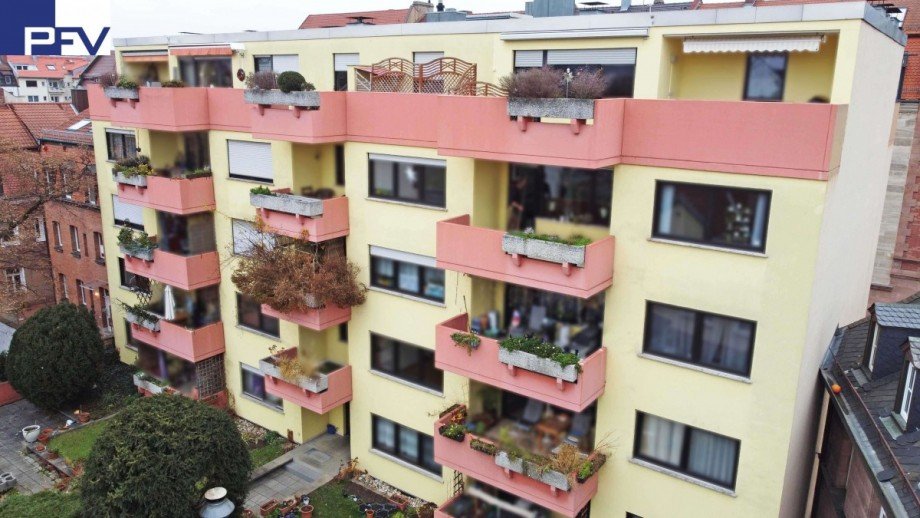Anwesen-Balkon-Ansicht Etagenwohnung N�rnberg