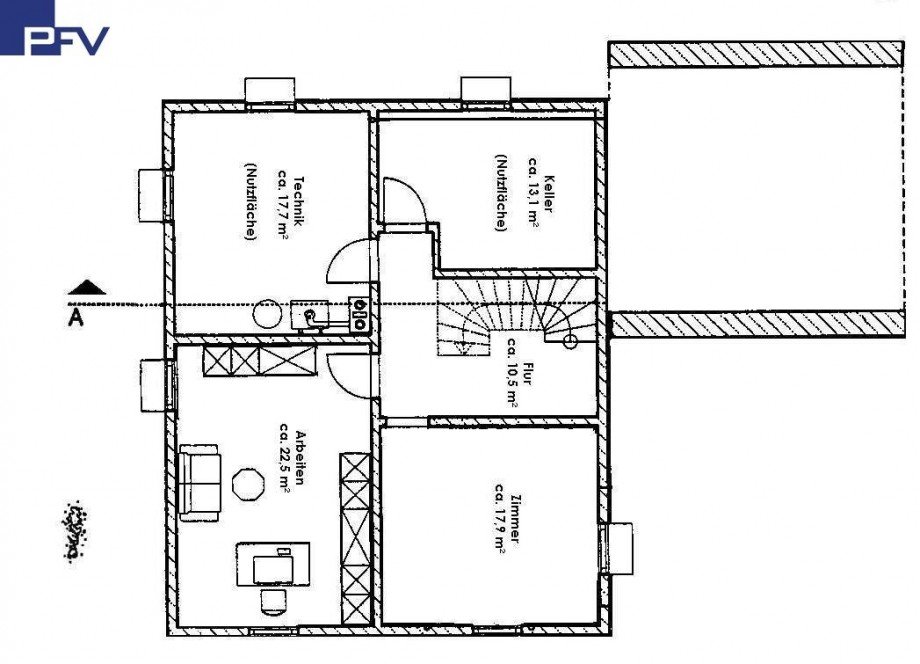 Grundriss UG Einfamilienhaus Georgensgm�nd