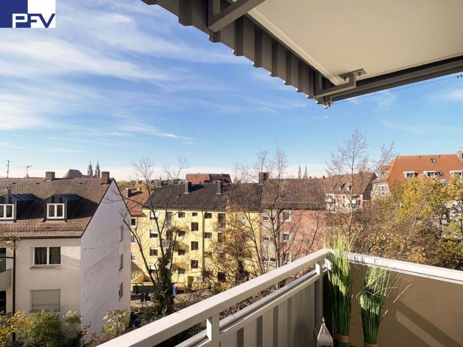 Sch�ner Ausblick vom Balkon Etagenwohnung N�rnberg