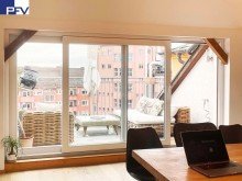 Essbereich mit Blick zur Dachterrase (1) Verkauft: Ganz oben und mitten drin! Stylisches Penthouse-Loft mit sonniger Dachloggia