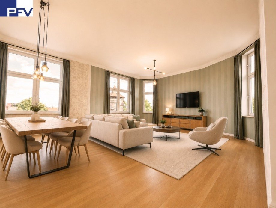 Wohn- und Esszimmer Wohnung N�rnberg