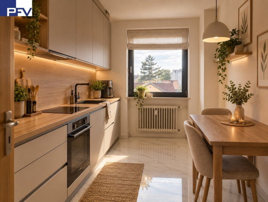K�che KI-visualisiert Wohnung N�rnberg