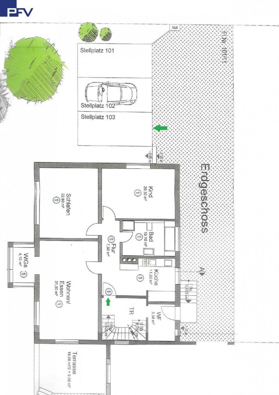 Grundriss Terrassenwohnung N�rnberg