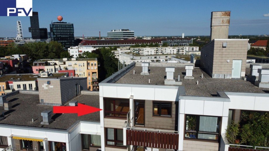 Ansicht Anwesen West DJI_0801 Penthousewohnung M�nchen