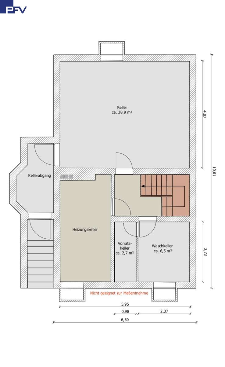 Grundriss Keller Reiheneckhaus N�rnberg