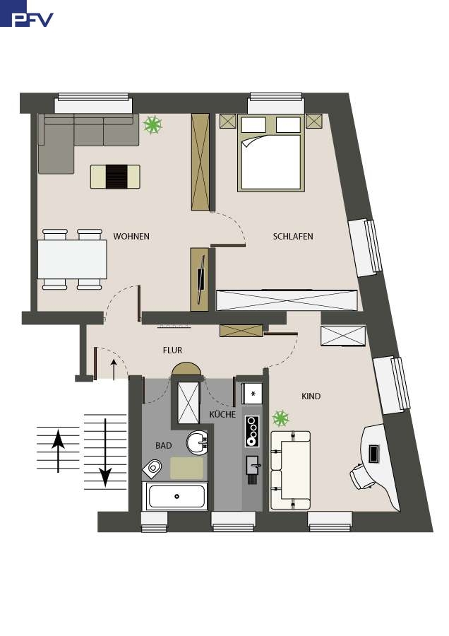 Grundriss Etagenwohnung N�rnberg