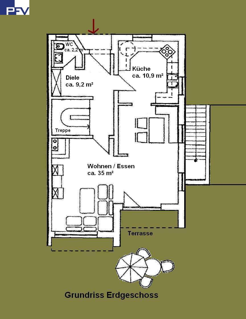 Grundriss EG Doppelhaush�lfte Rednitzhembach