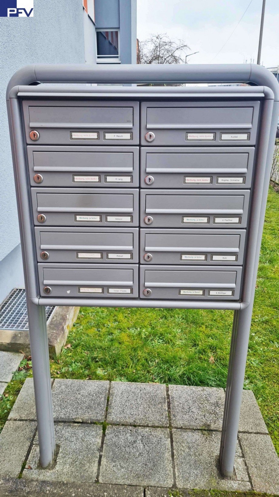 Gepflegte Briefkastenanlage Etagenwohnung N�rnberg