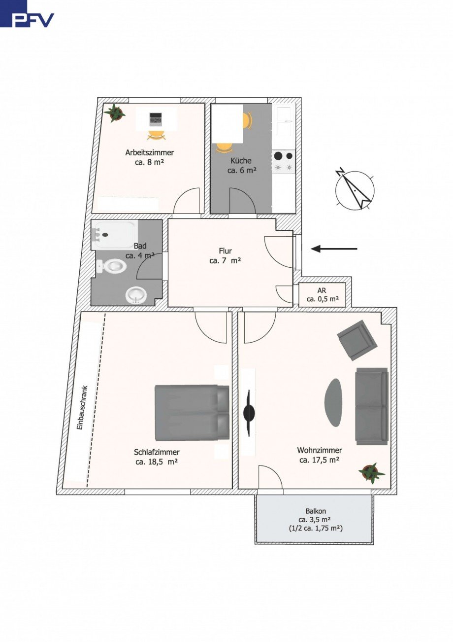 Grundriss Etagenwohnung N�rnberg