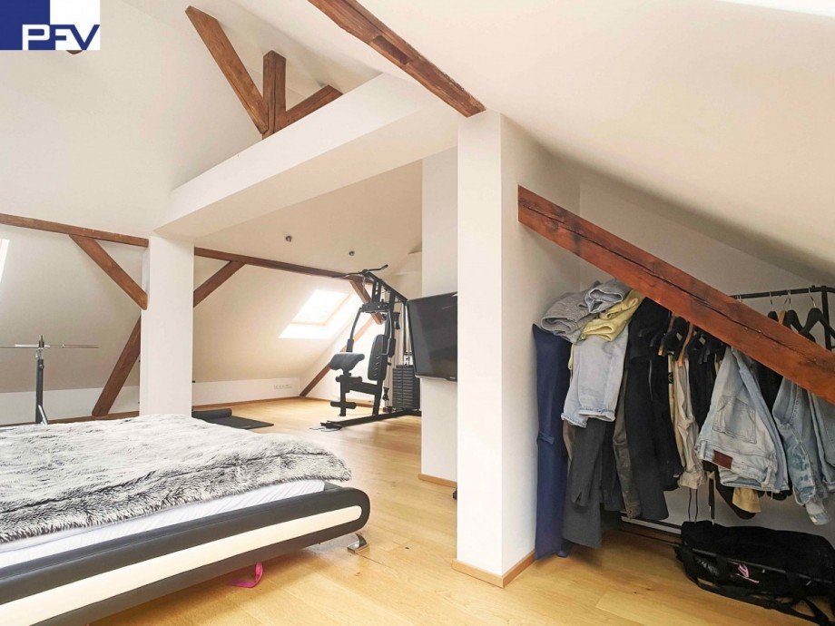 Schlafzimmer Dachgeschosswohnung N�rnberg