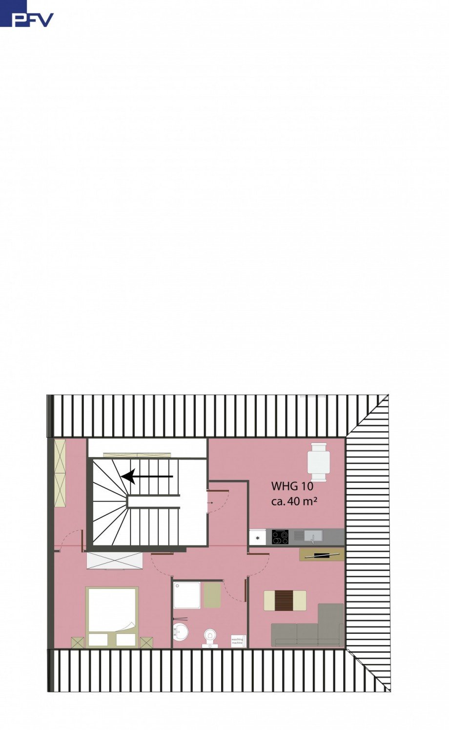 Grundrissvorschlag DG Mehrfamilienhaus Ansbach