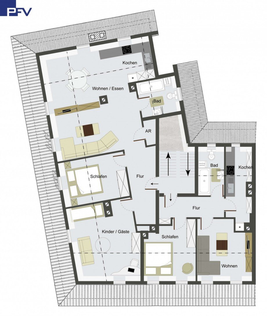 Grundriss-IST Dachgeschosswohnung N�rnberg