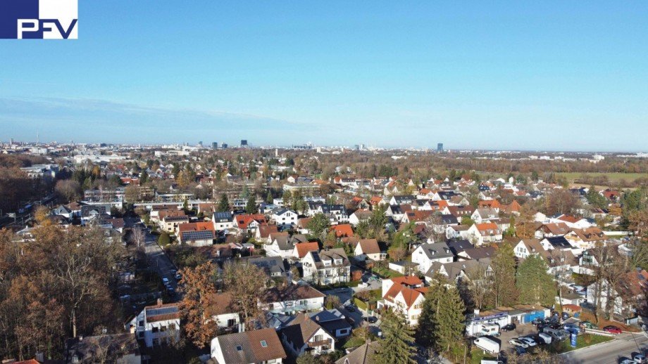 Blick nach M�nchen-Zentrum Grundst�ck M�nchen