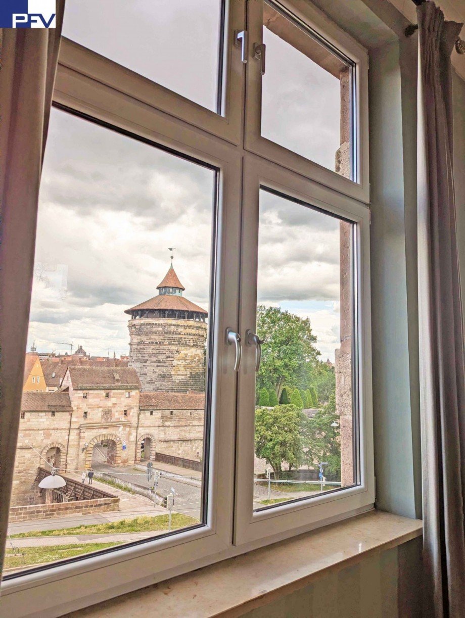 Ausblick vom Wohn- Esszimmer Wohnung N�rnberg