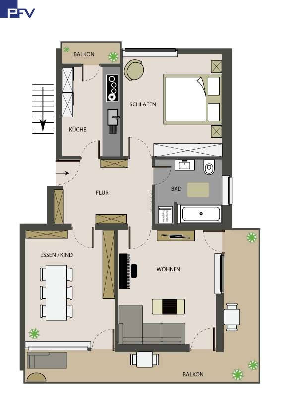 Grundriss Etagenwohnung N�rnberg