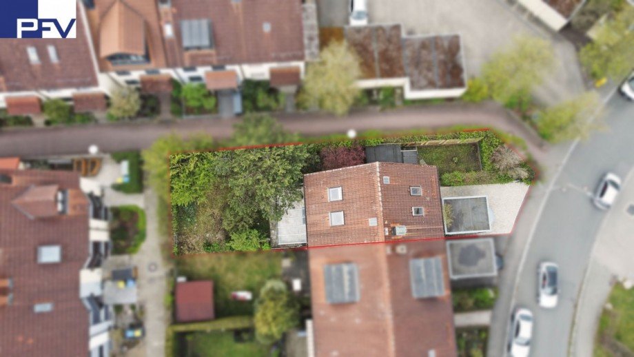 Grundst�ck von oben Haus N�rnberg