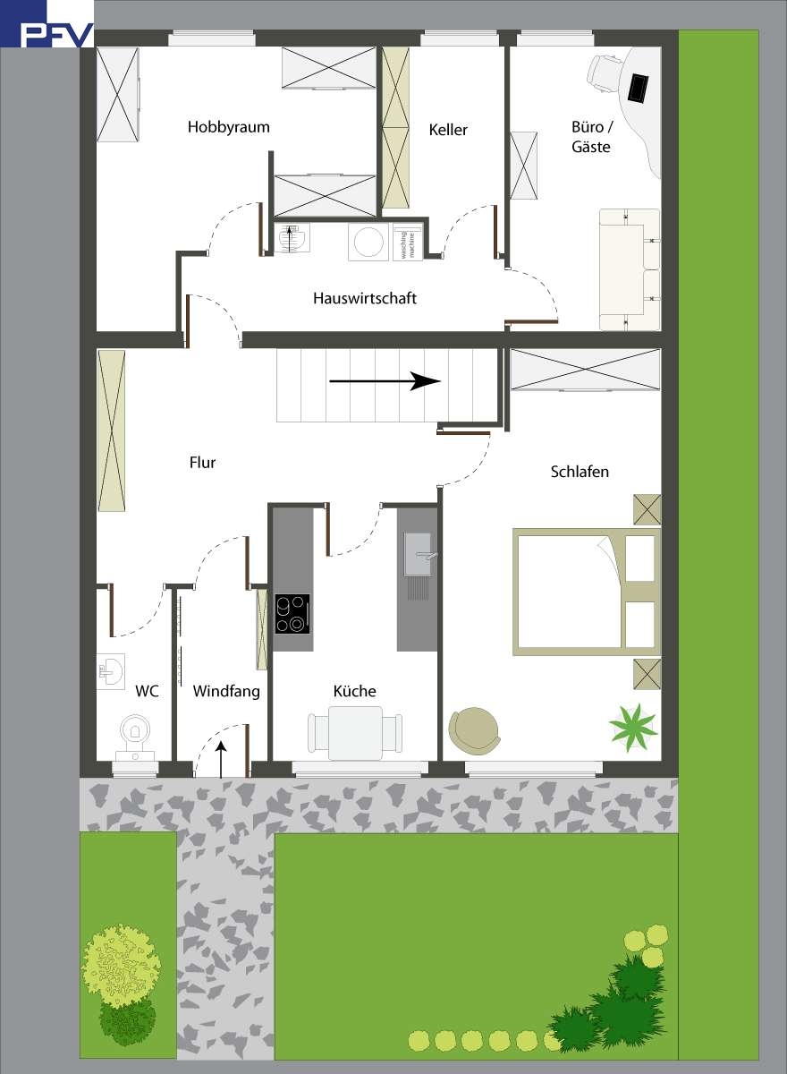 Grundriss-EG Reiheneckhaus N�rnberg