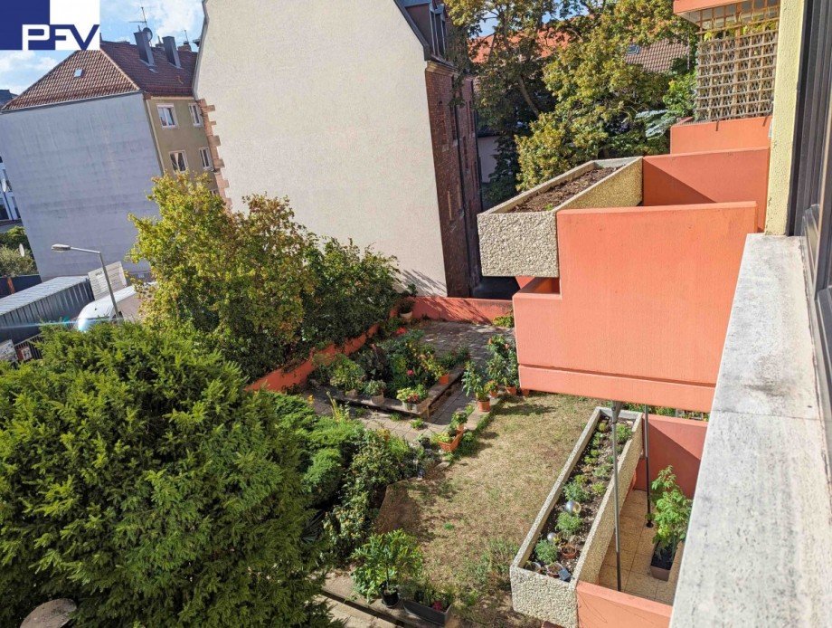 Blick in den Garten Wohnung N�rnberg