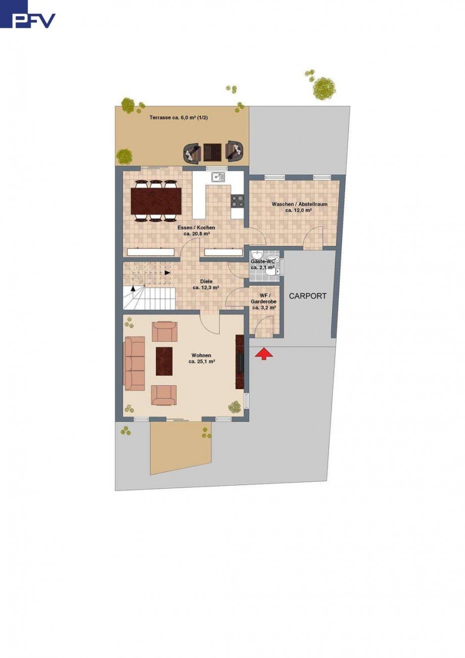 Grundriss EG Haus N�rnberg
