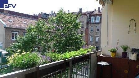Blick vom Balkon Maisonettewohnung N�rnberg