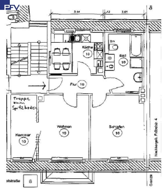 m�gl. Grundriss nachher Maisonettewohnung N�rnberg