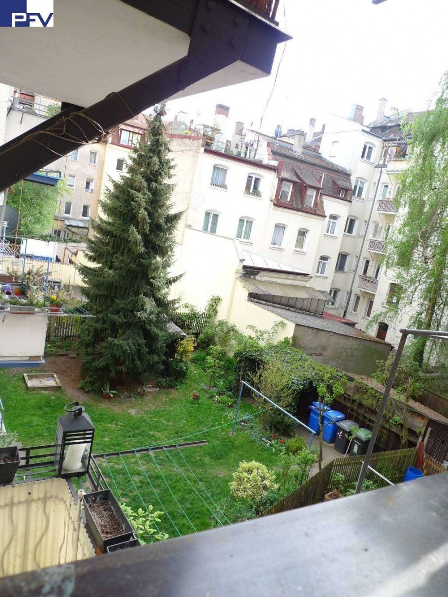 Blick in den Hof Wohnung N�rnberg