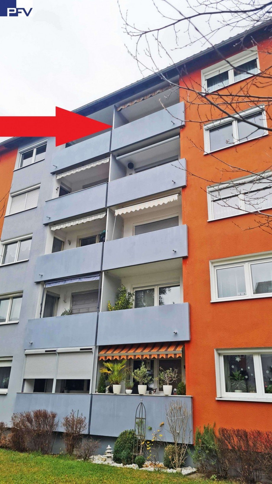 Anwesen-S�dansicht Etagenwohnung N�rnberg