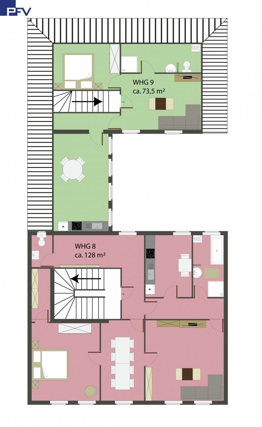 Grundrissvorschlag 2 OG Mehrfamilienhaus Ansbach